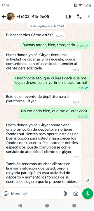 promocion actividad de recarga
gityer estafa