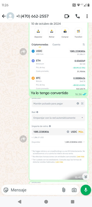 conversion fondos para traspasar a gityer estafa