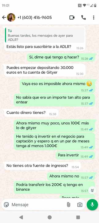 intento de estafa criptomonedas 30.000 ICO ADLR