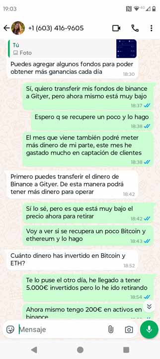 objetivo trasferir fondos a gityer para robartelos