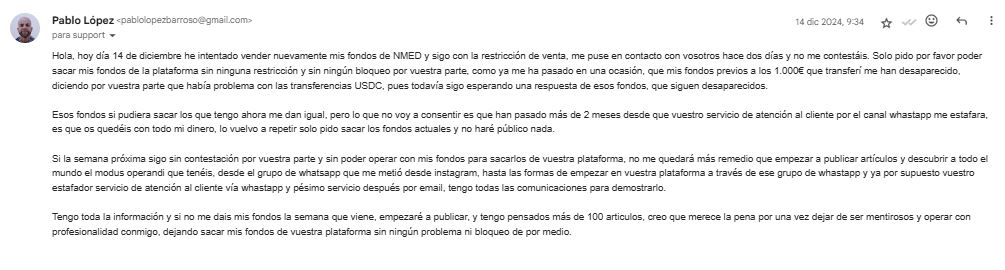 comunicacion 14 de diciembre con los estafadores de gityer
